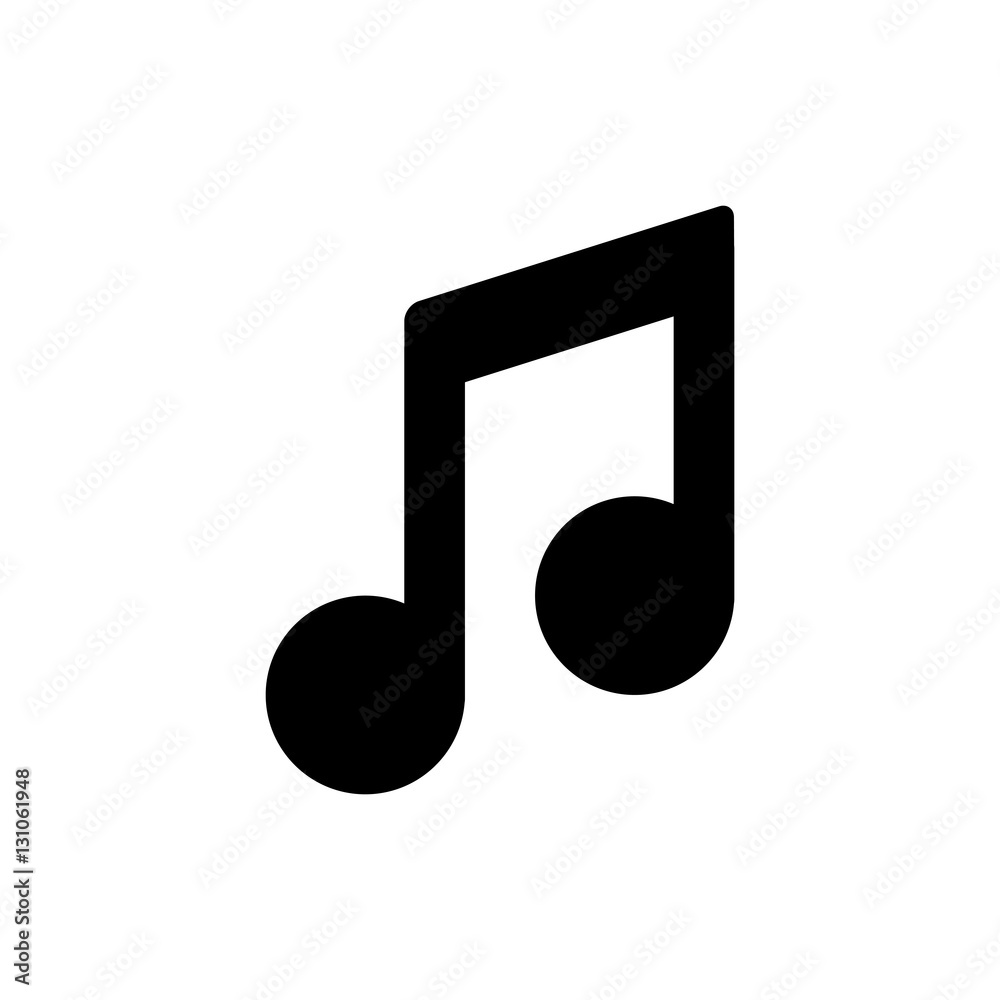 Music note symbol icon vector illustration graphic Music note symbol icon vector illustration graphic
