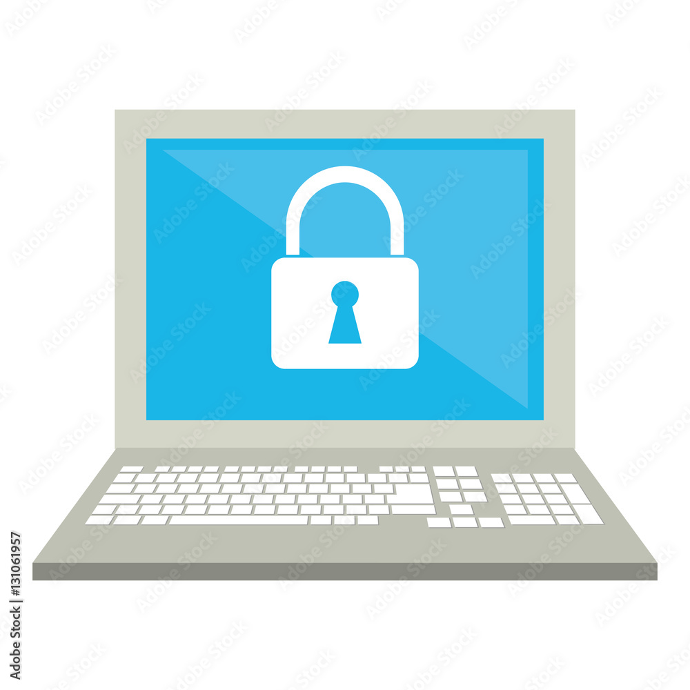 laptop data security system technology vector illustration eps 10 laptop data security system technology vector illustration eps 10