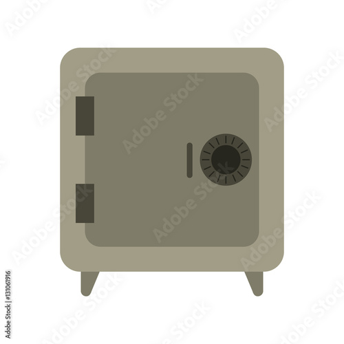 gray closed safe box money bank vector illustration eps 10