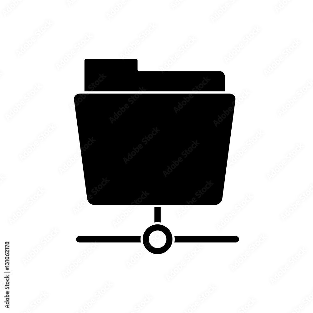 silhouette data server folder security system technology vector illustration eps 10 silhouette data server folder security system technology vector illustration eps 10