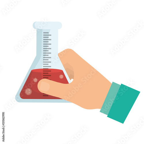 Flask chemistry lab icon vector illustration graphic design