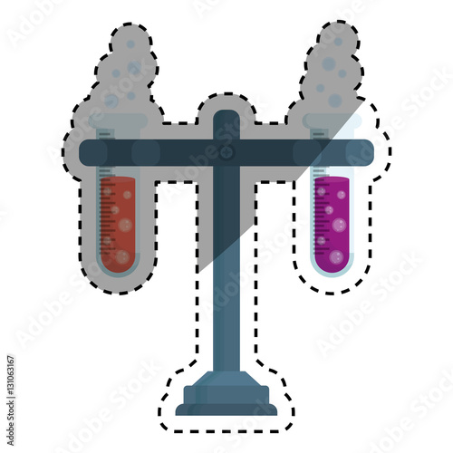 Flask chemistry lab icon vector illustration graphic design