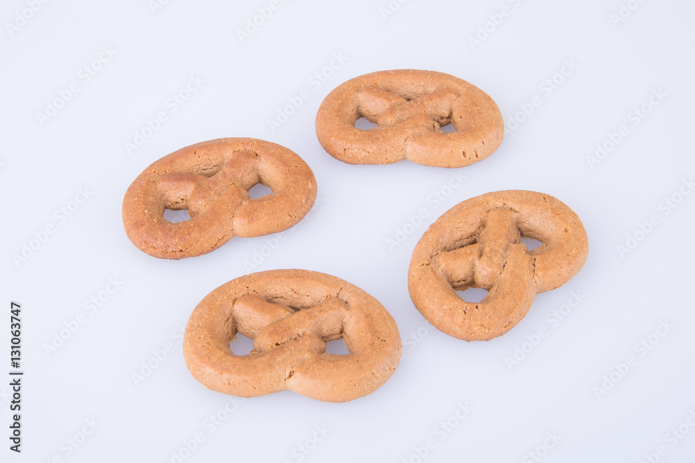 Cookie or Biscuit pretzel on a background. Cookie or Biscuit pretzel on a background.