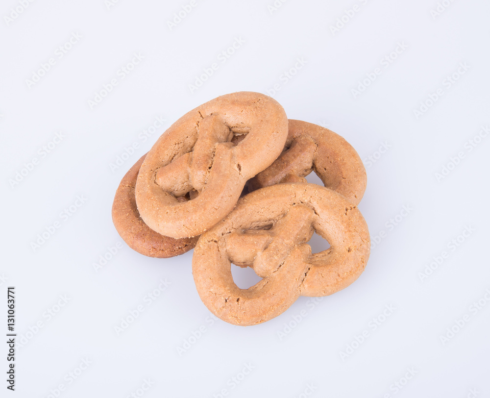Cookie or Biscuit pretzel on a background. Cookie or Biscuit pretzel on a background.