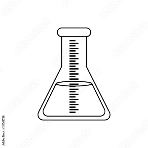 Flask chemistry lab icon vector illustration graphic design