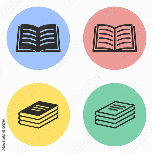 Book icon set.