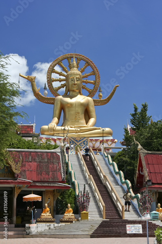 big buddha temple near chaweng ko samui thailand photo