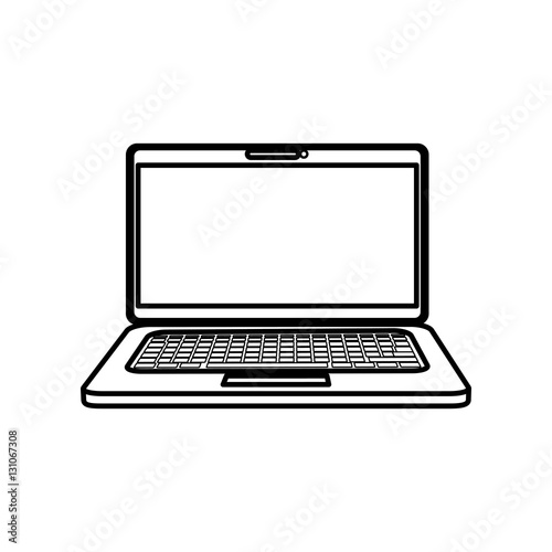 Laptop computer technology icon vector illustration graphic design