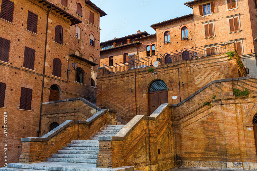 historic buildings in Siena, Italy