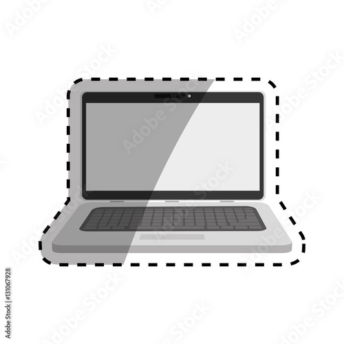 Laptop computer technology icon vector illustration graphic design