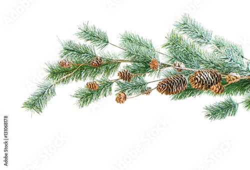 Christmas decoration on white background
