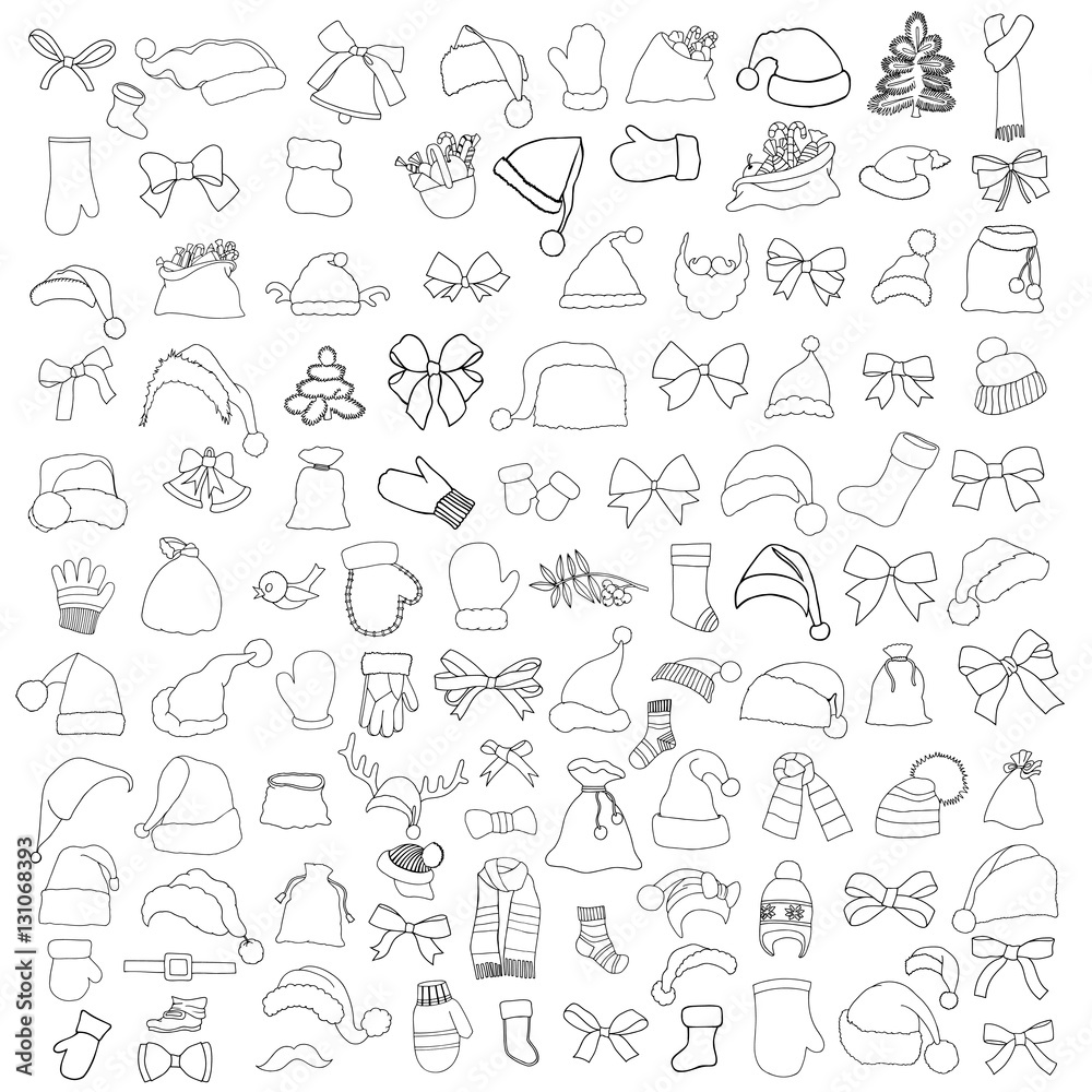 Patch badges of different Merry Christmas Patch badges of different Merry Christmas