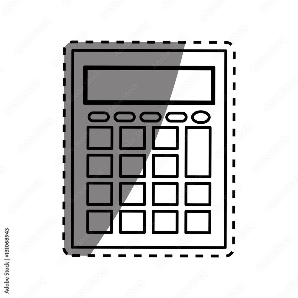 calculator math device icon vector illustration graphic design