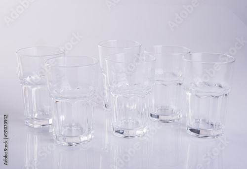 glass or water glass on a background.