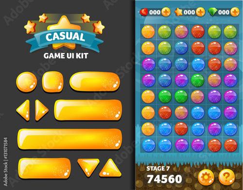 set to develop mobile casual games, pop-up, background and buttons