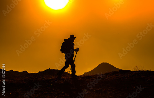 A professional guide at high peaks