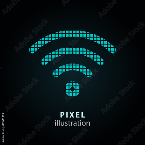 Wi-Fi - pixel illustration.
