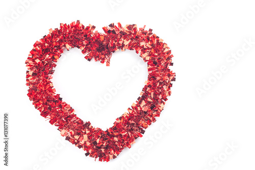 Heart from a red ribbon