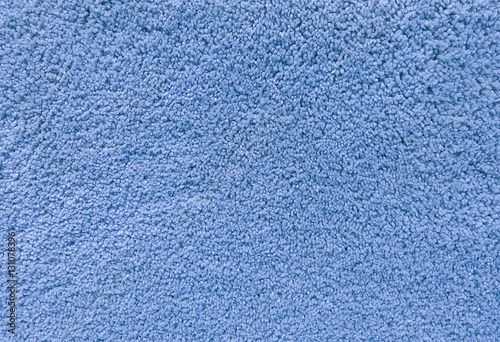 Detail of Blue Fluffy Fabric Texture Background