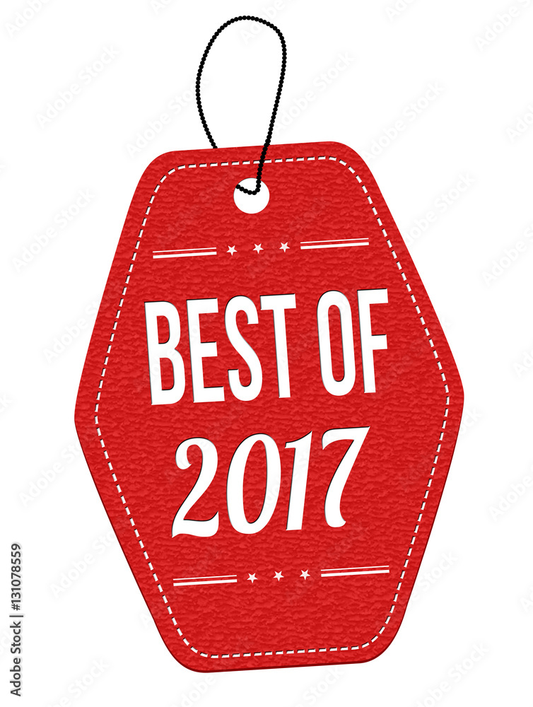 Best of 2017 label or price tag