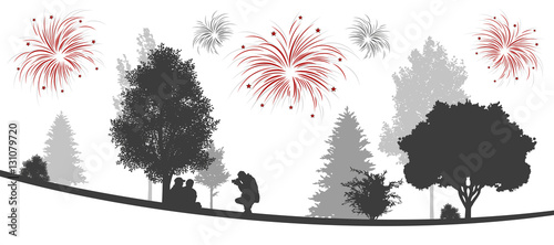 Silvester | Feuerwerk | Fotograf macht Fotos von Menschen im Park