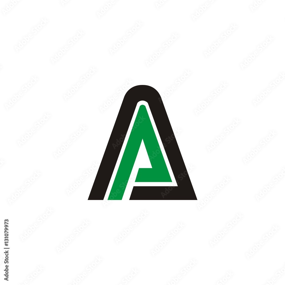 Initial Letter A Logo With Triangle Isolated Style Initial Letter A Logo With Triangle Isolated Style