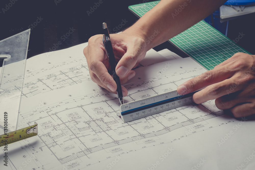 engineering diagram blueprint paper drafting project