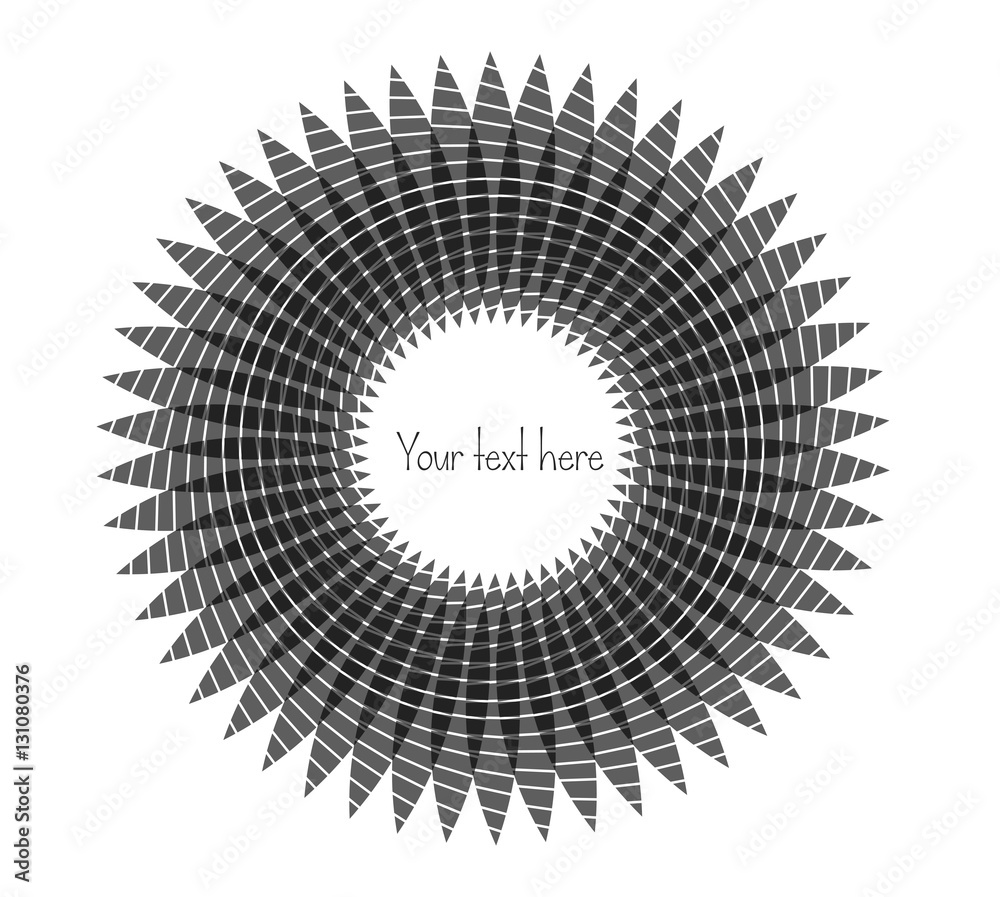 Fototapeta premium Decorative, unusual, round frame with empty place for your text. Vector illustration for your design.