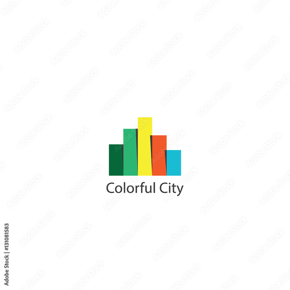 Colorful City Design Logo Colorful City Design Logo