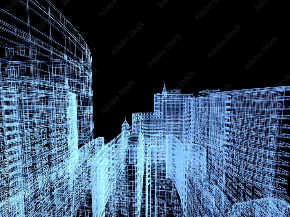 Abstract architecture background illustration