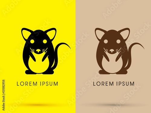 Rat cartoon graphic vector