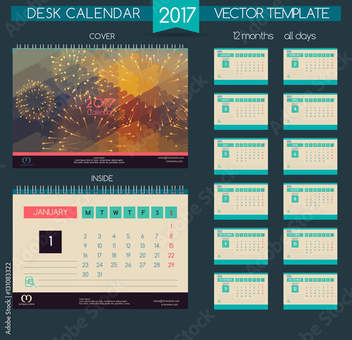 Design Desk Calendar 2017.
