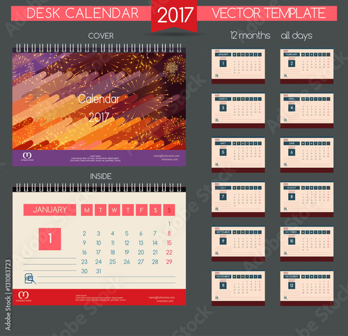 Design Desk Calendar 2017.