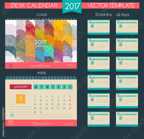 Design Desk Calendar 2017.
