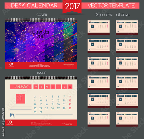 Design Desk Calendar 2017.