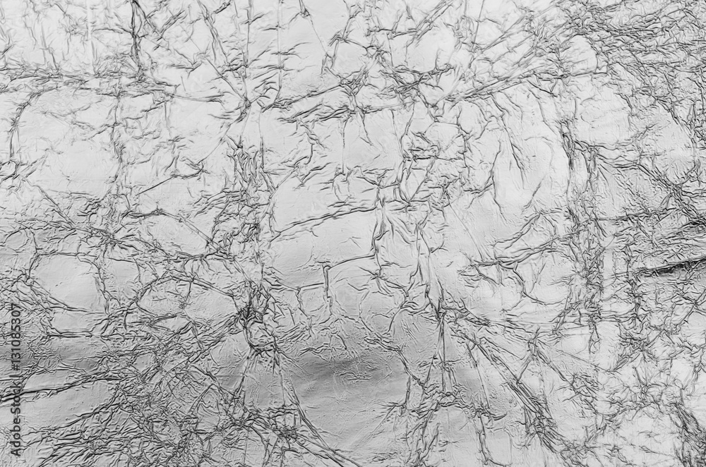 Obraz premium Silver foil, metal texture, gray metallic background