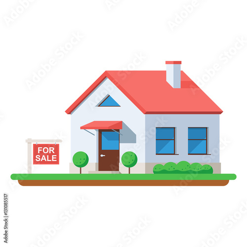 House with for sale sign