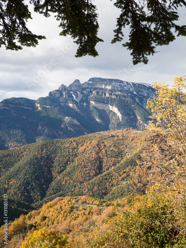 vista de la montaña desde Puértolas, en Huesca, España, Diciembre de 2016 OLYMPUS CAMERA DIGITAL photo