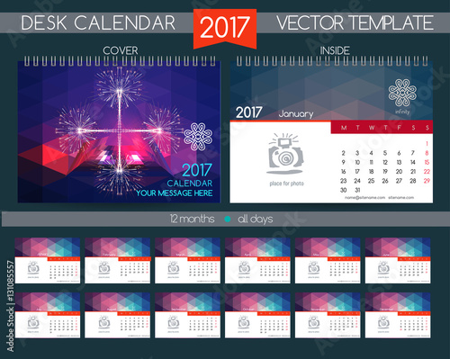 Design Desk Calendar 2017.