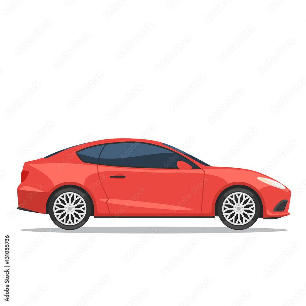 Red car vector illustration