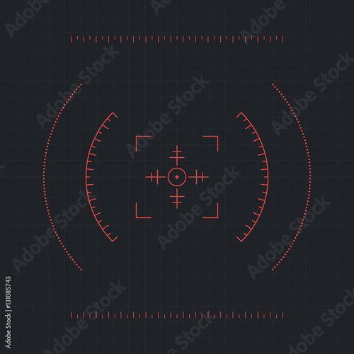 Red futuristic crosshair