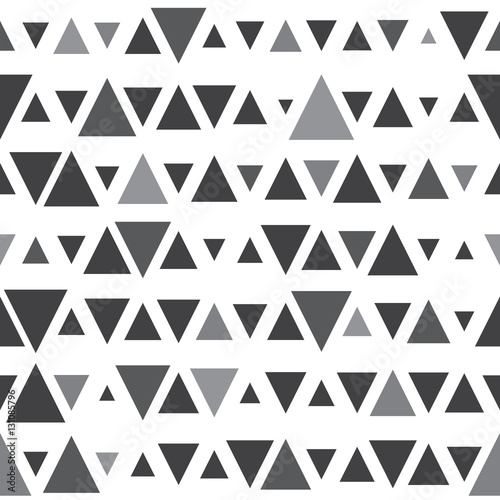 Seamless pattern with grey triangles