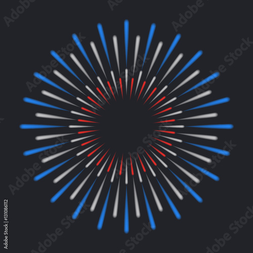 Explosive colourful firework