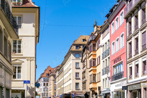 STRASBOURG, FRANCE - August 23, 2016 : Street view of Traditiona