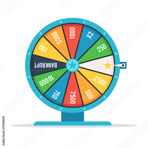Wheel of fortune with numbers