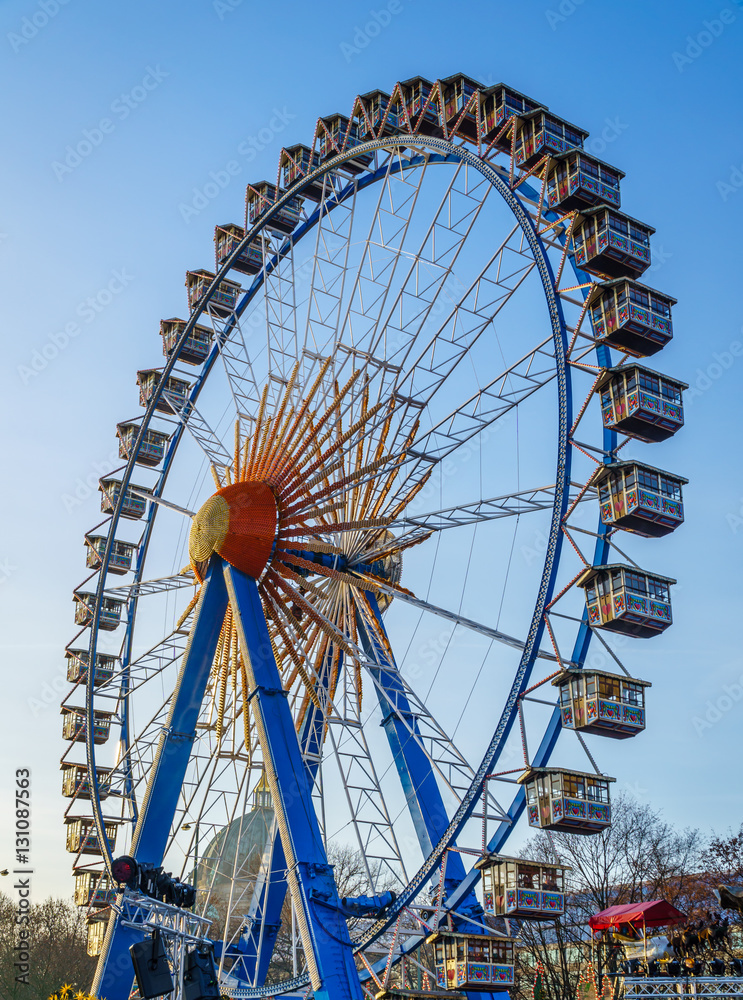 Ferris wheel in european christmas