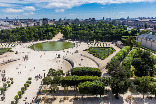 Paris - July 10: Jardin des Tuileries on July 10, 2016 in Paris.