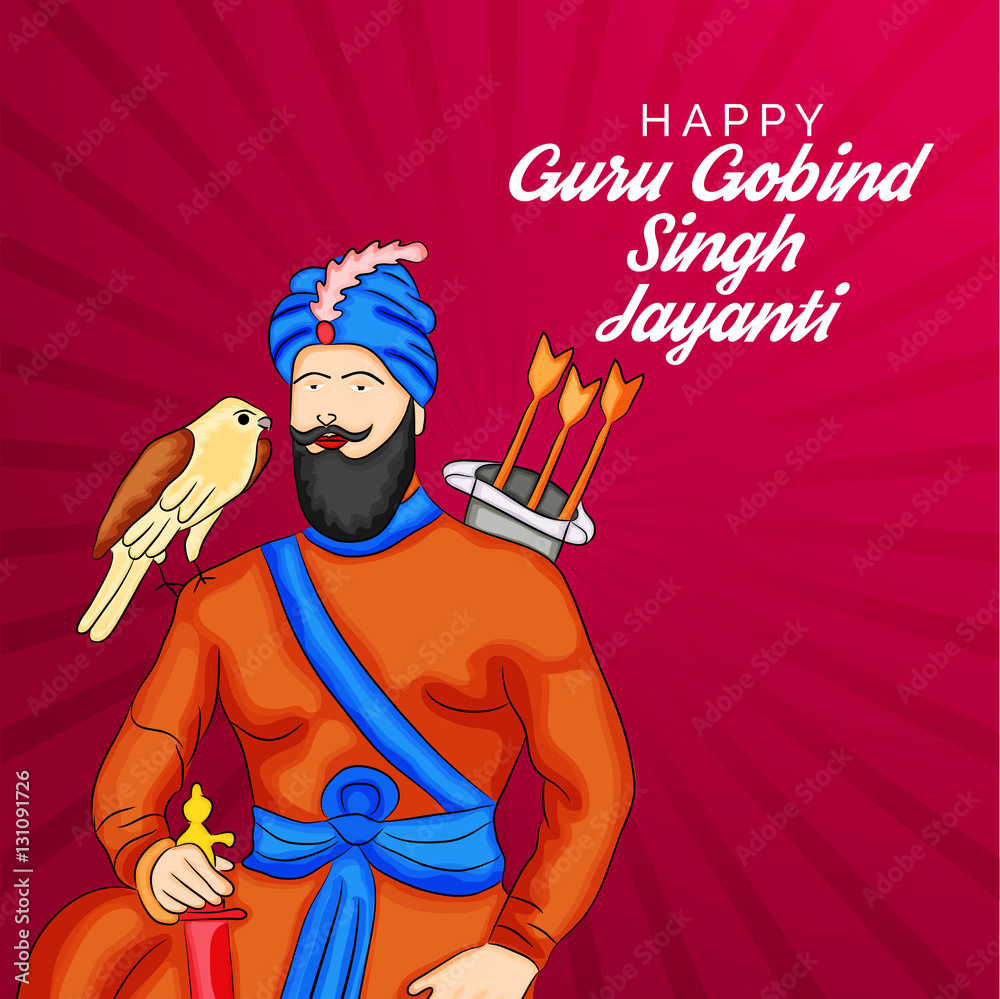 Happy Guru Gobind Singh Jayanti Stock Illustration | Adobe Stock
