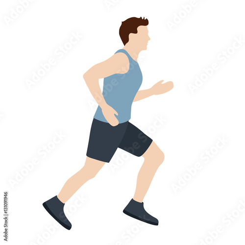 Man Running Vector Illustration