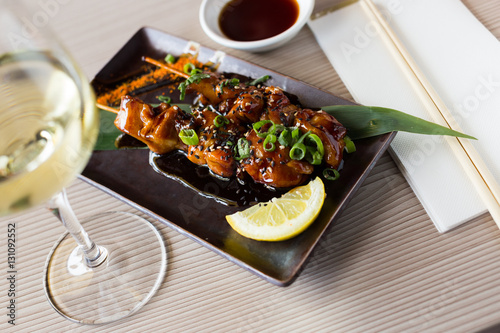 Canvas Print japanise dish yakitori